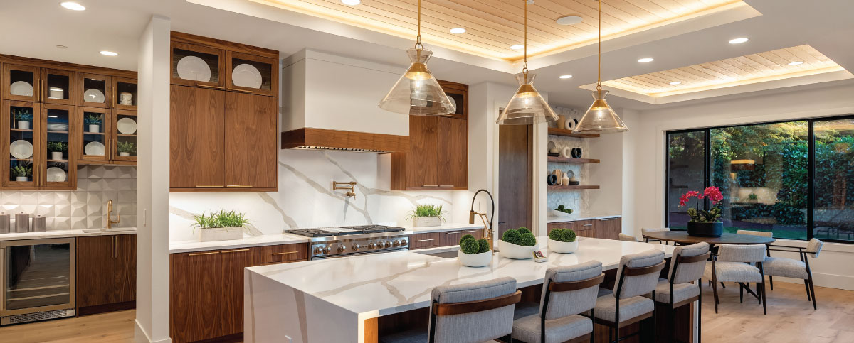 Image of custom kitchen island.